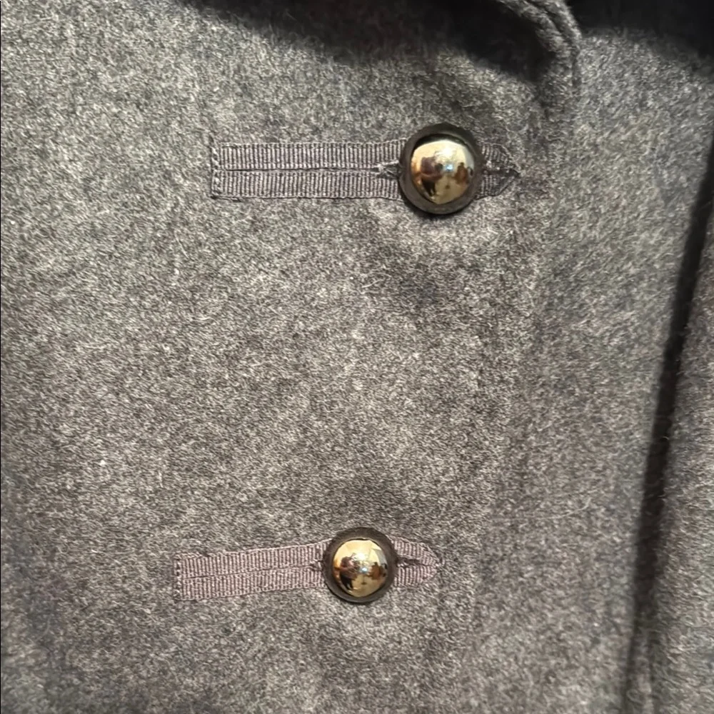 Tallissime Charcoal Military Inspired Wool Coat Size 18W - Picture 9 of 12